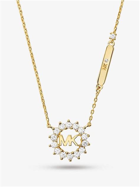 michael kors women's necklaces free shipping|Michael Kors sterling silver necklace.